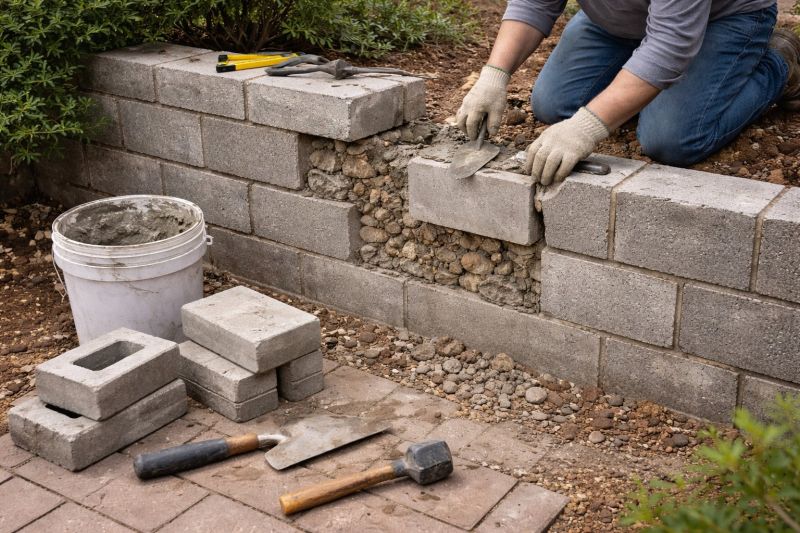 Block Wall Repair in Plymouth Meeting, PA