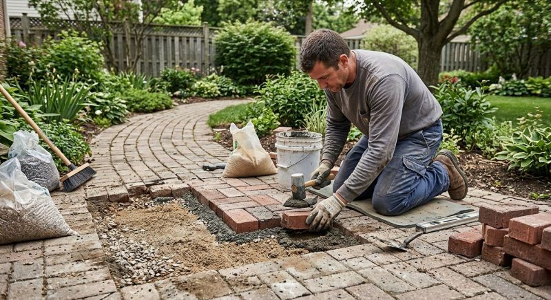 Brick Pathway Repair in Delaware County, PA