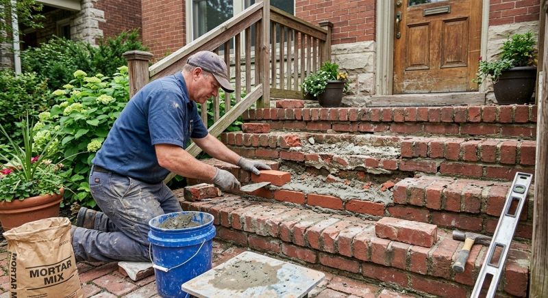 Brick Steps Repair in Delaware County, PA