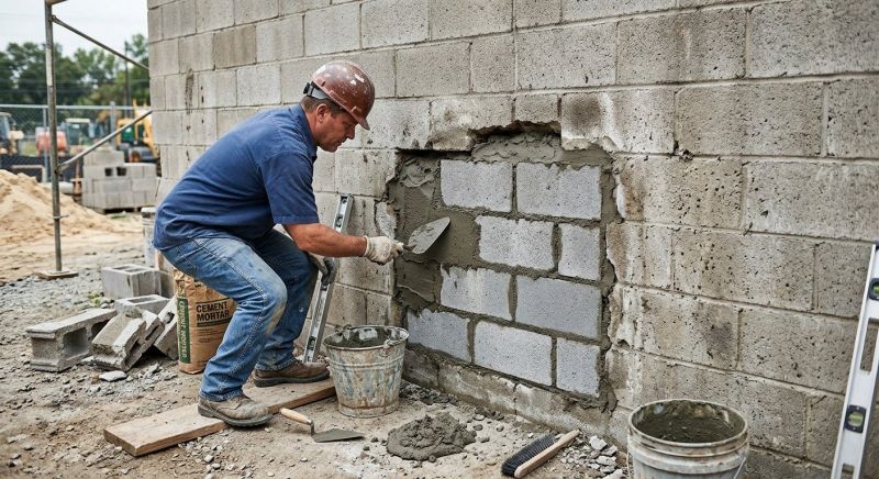 Cinder Block Wall Repair in Salem County, NJ