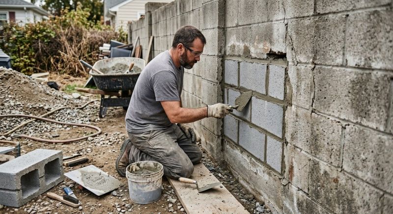 Cinder Block Wall Repair in Somerdale, NJ