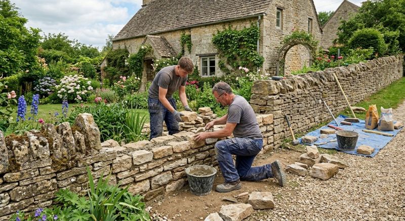 Stone Wall Repair in Bryn Mawr, PA